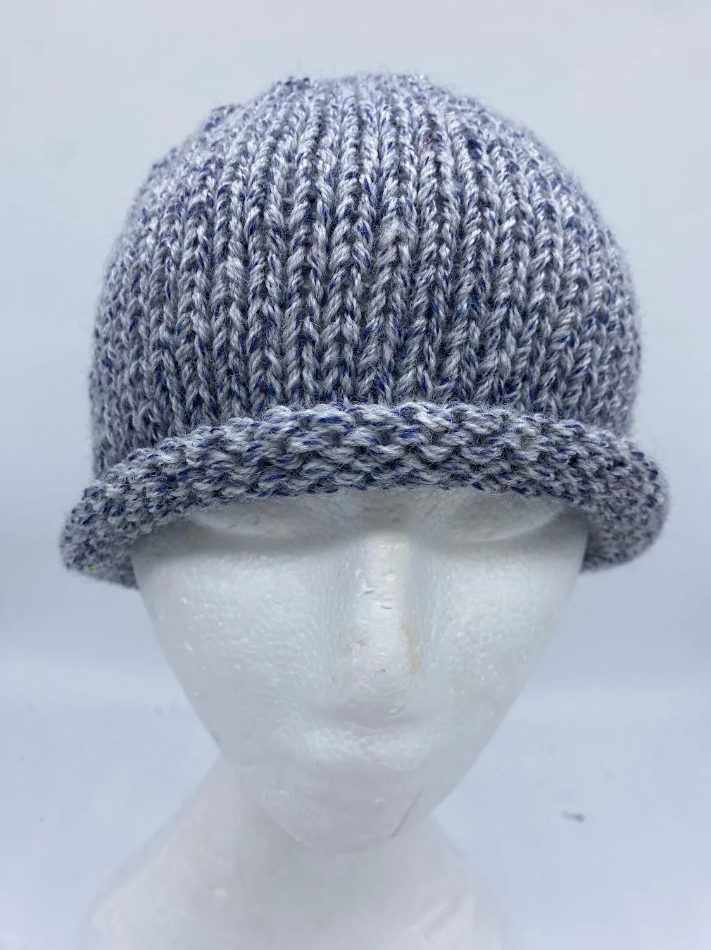 CLASSIC BEANIE - blue grey twist