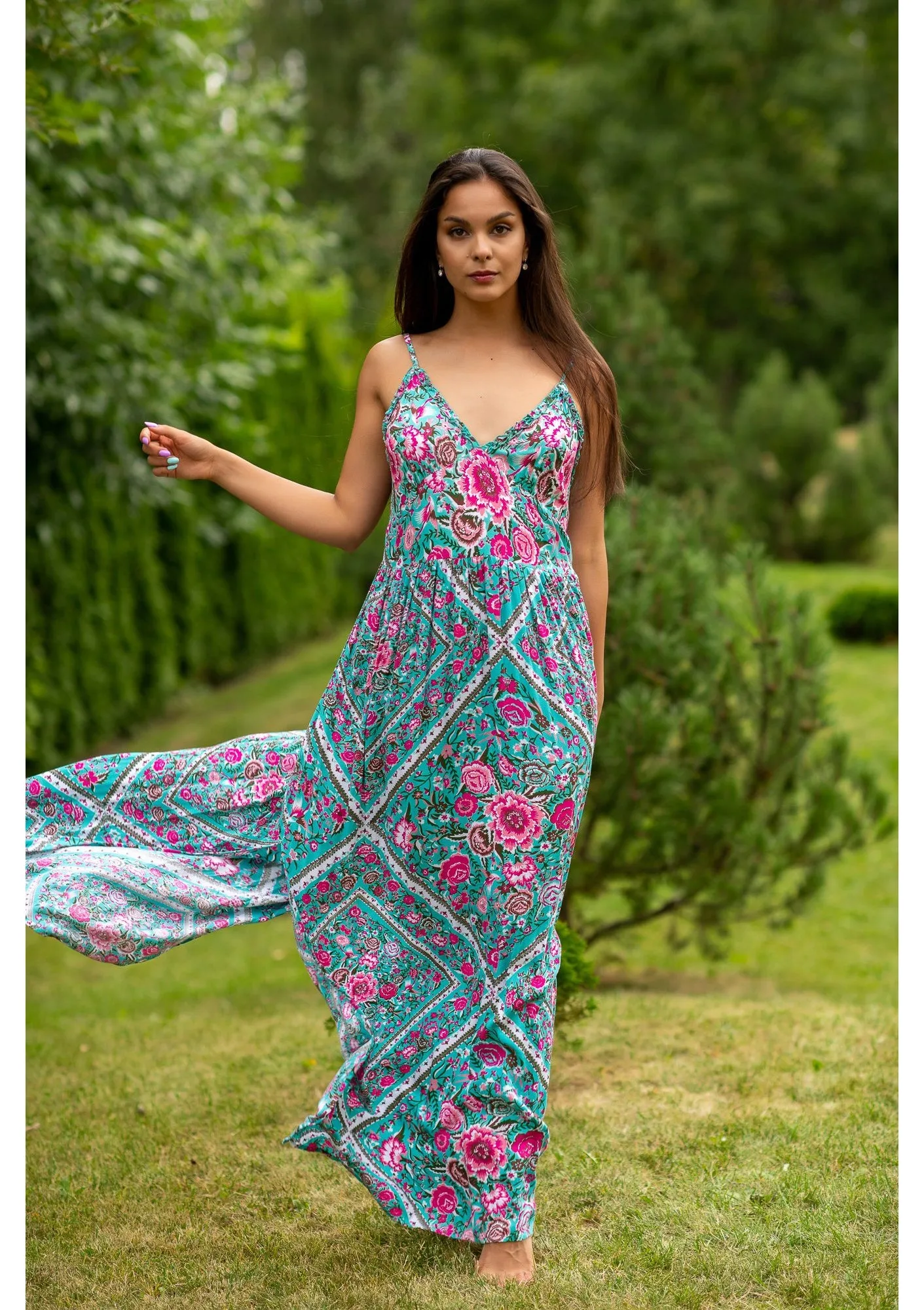 Dahlia Sky Roses Dress