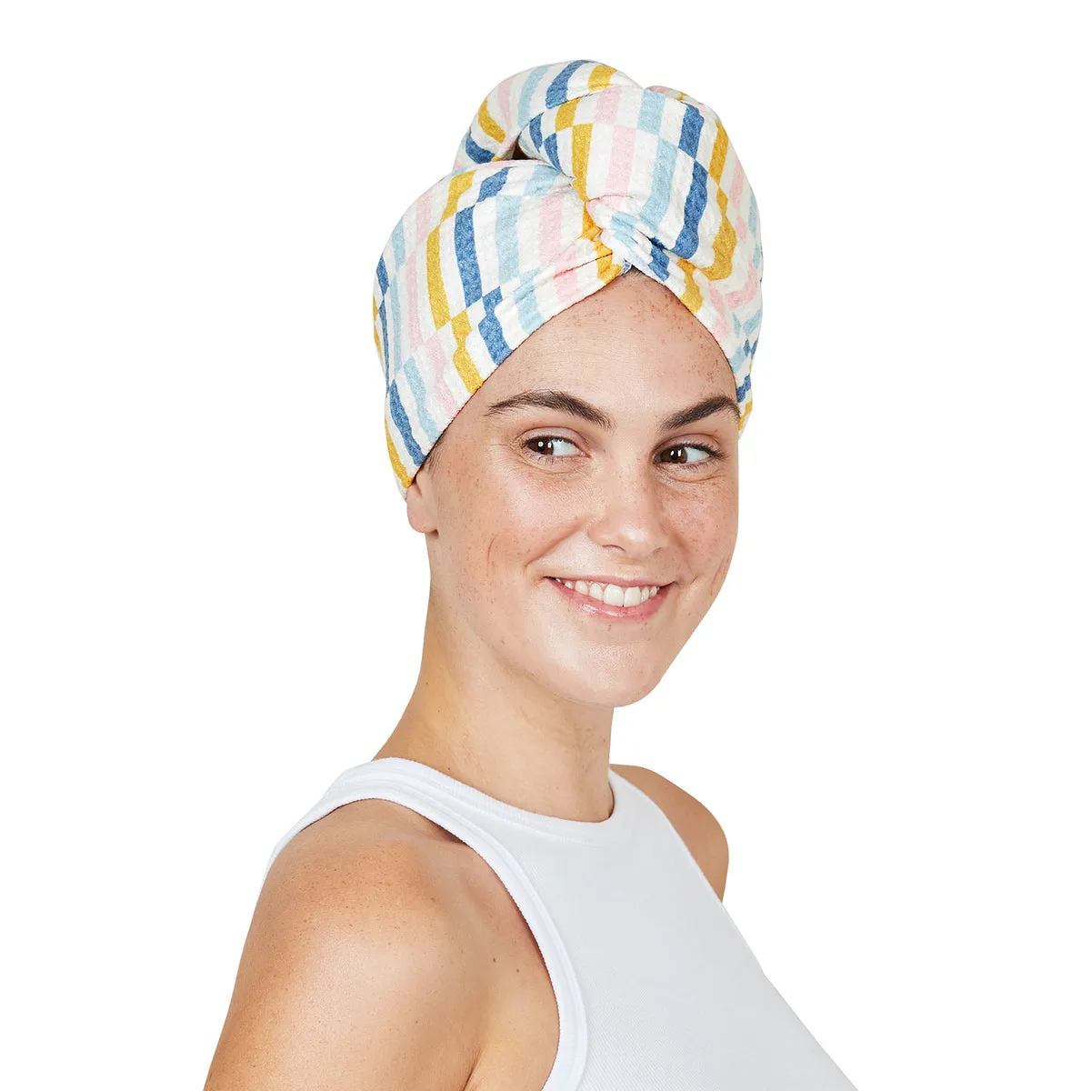 Dock & Bay Hair Wrap - Quick Dry Hair Towel - Geometric Gems (4)
