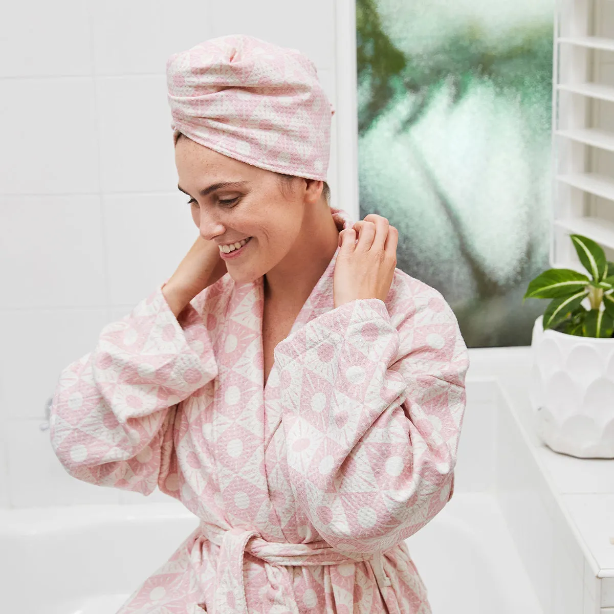 Dock & Bay Hair Wrap - Quick Dry Hair Towel - Geometric Gems (4)