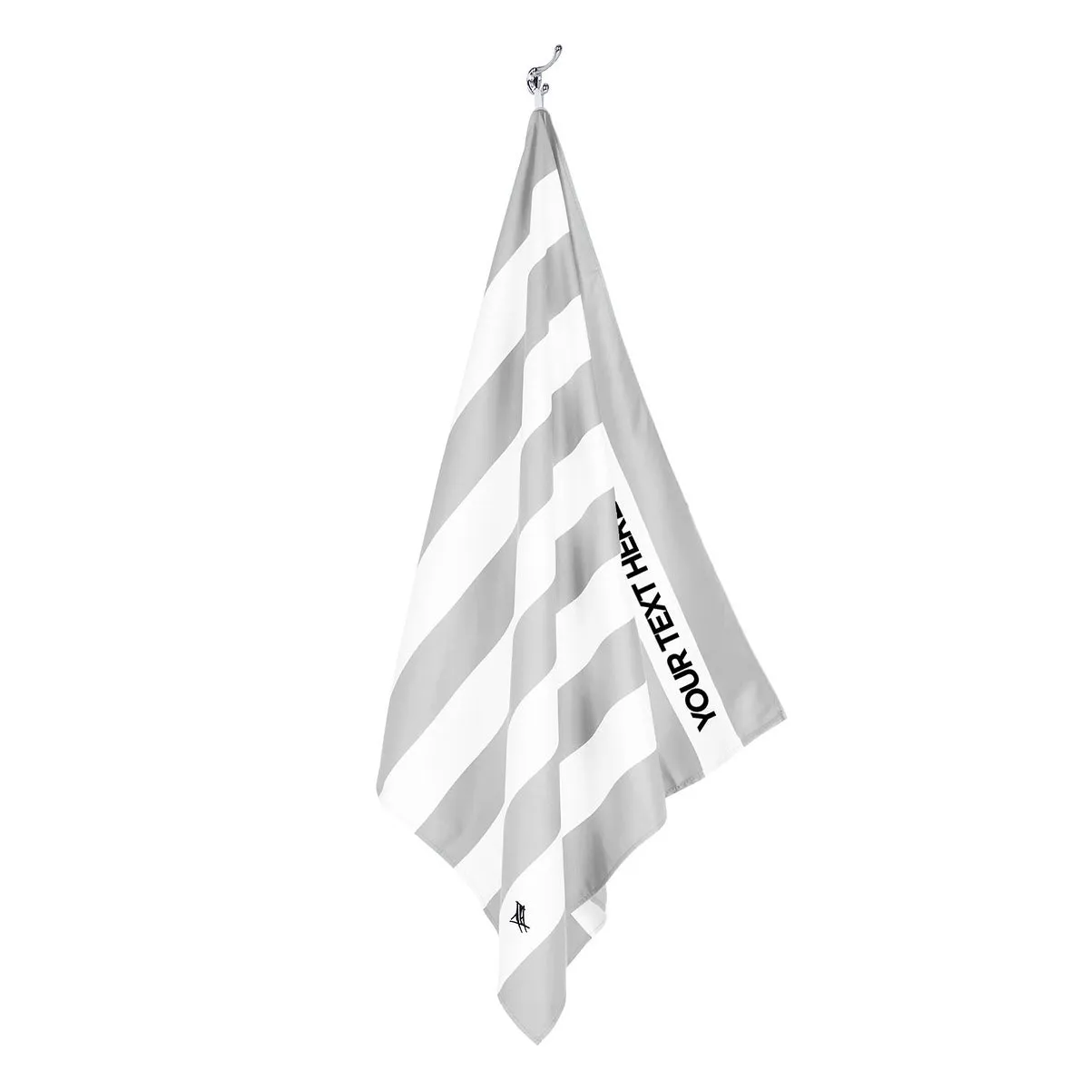 Dock & Bay Quick Dry Towels - Goa Grey - Customized Embroidery Personalized for You