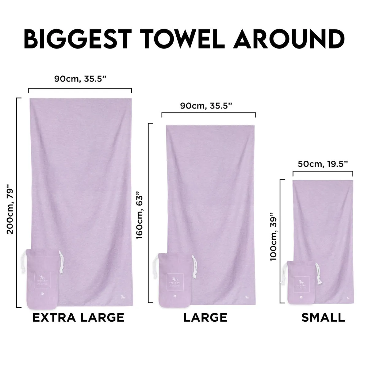 Dock & Bay Quick Dry Towels - Meadow Lilac - Customized Embroidery Personalized for You