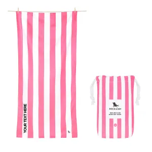 Dock & Bay Quick Dry Towels - Phi Phi Pink - Customized Embroidery Personalized for You