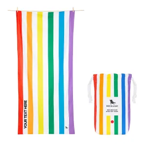 Dock & Bay Quick Dry Towels - Rainbow Skies - Customized Embroidery Personalized for You