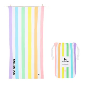 Dock & Bay Quick Dry Towels - Unicorn Waves - Customized Embroidery Personalized for You