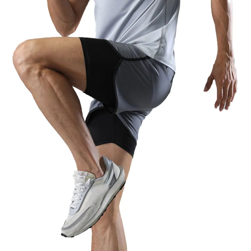 High-Elasticity Quick-Dry Fake-Two-Piece Anti-Exposure Shorts