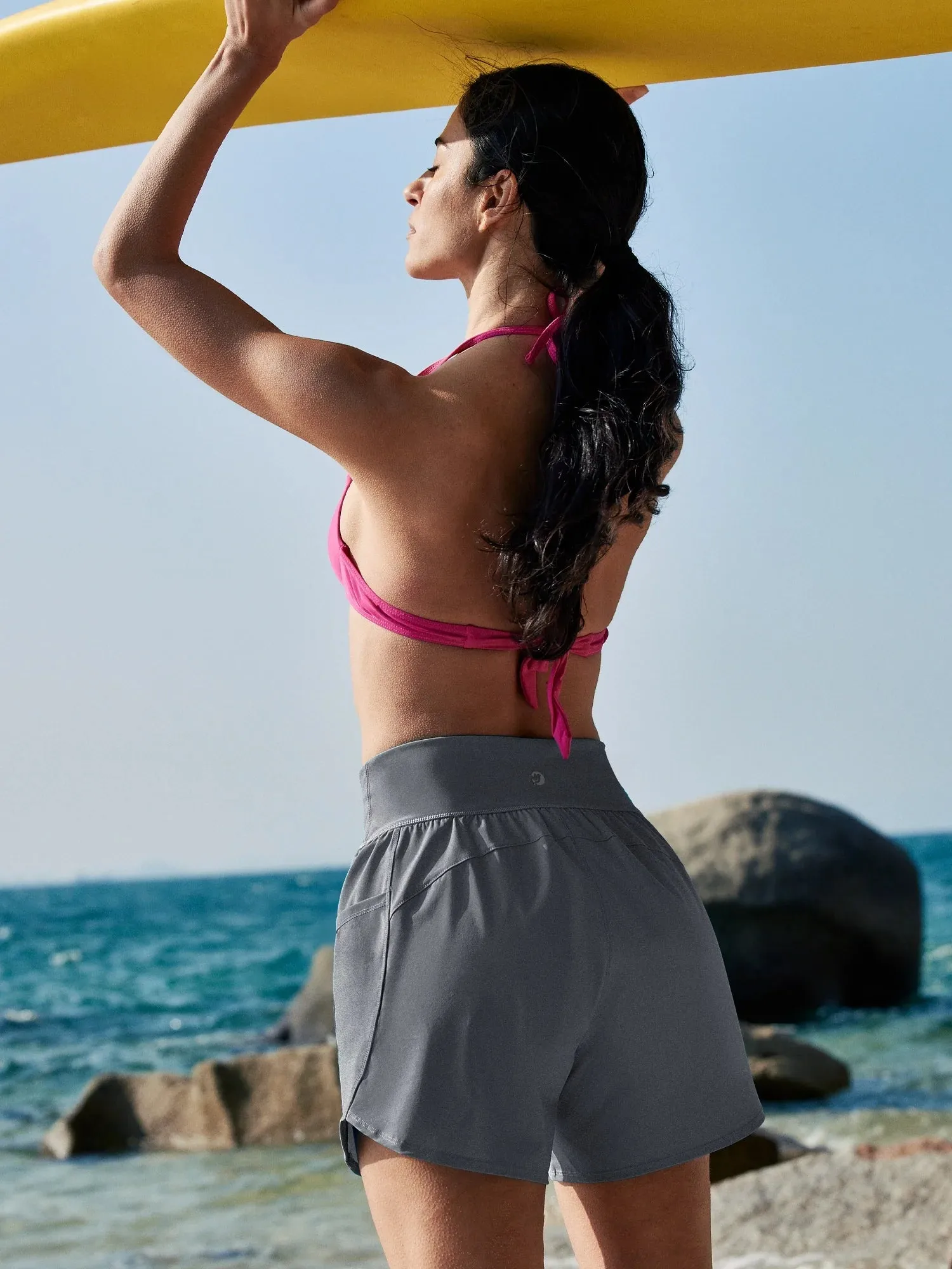 IUGA 5'' High Waisted Quick Dry UPF 50  Swim Board Shorts