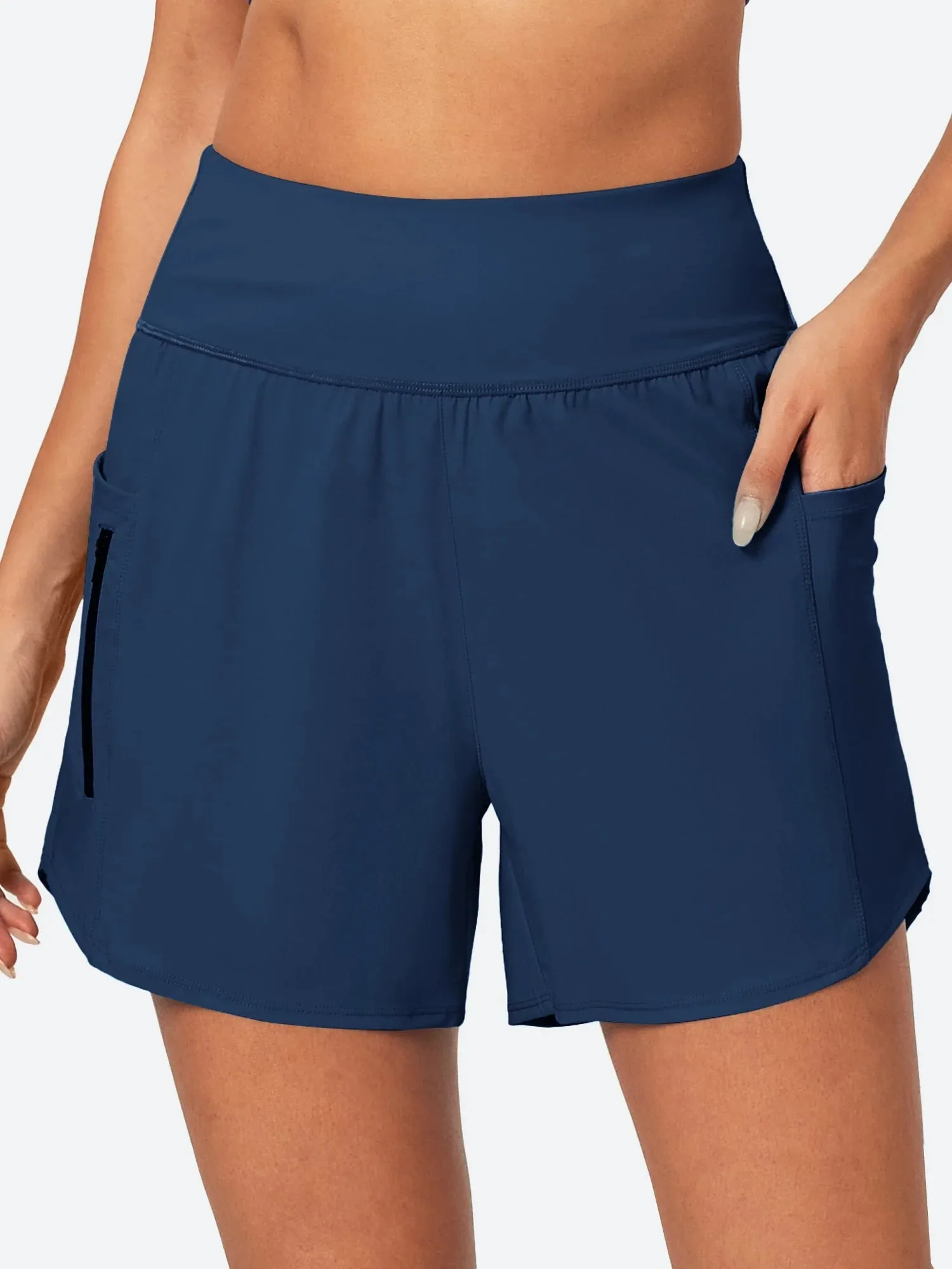 IUGA 5'' High Waisted Quick Dry UPF 50  Swim Board Shorts