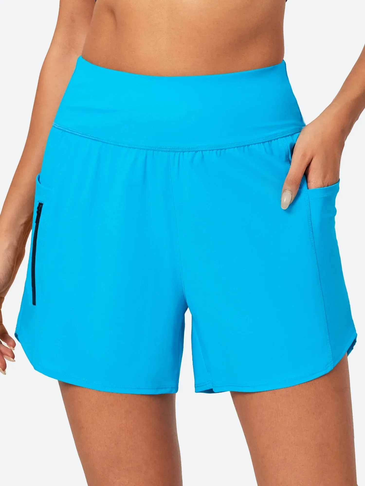 IUGA 5'' High Waisted Quick Dry UPF 50  Swim Board Shorts