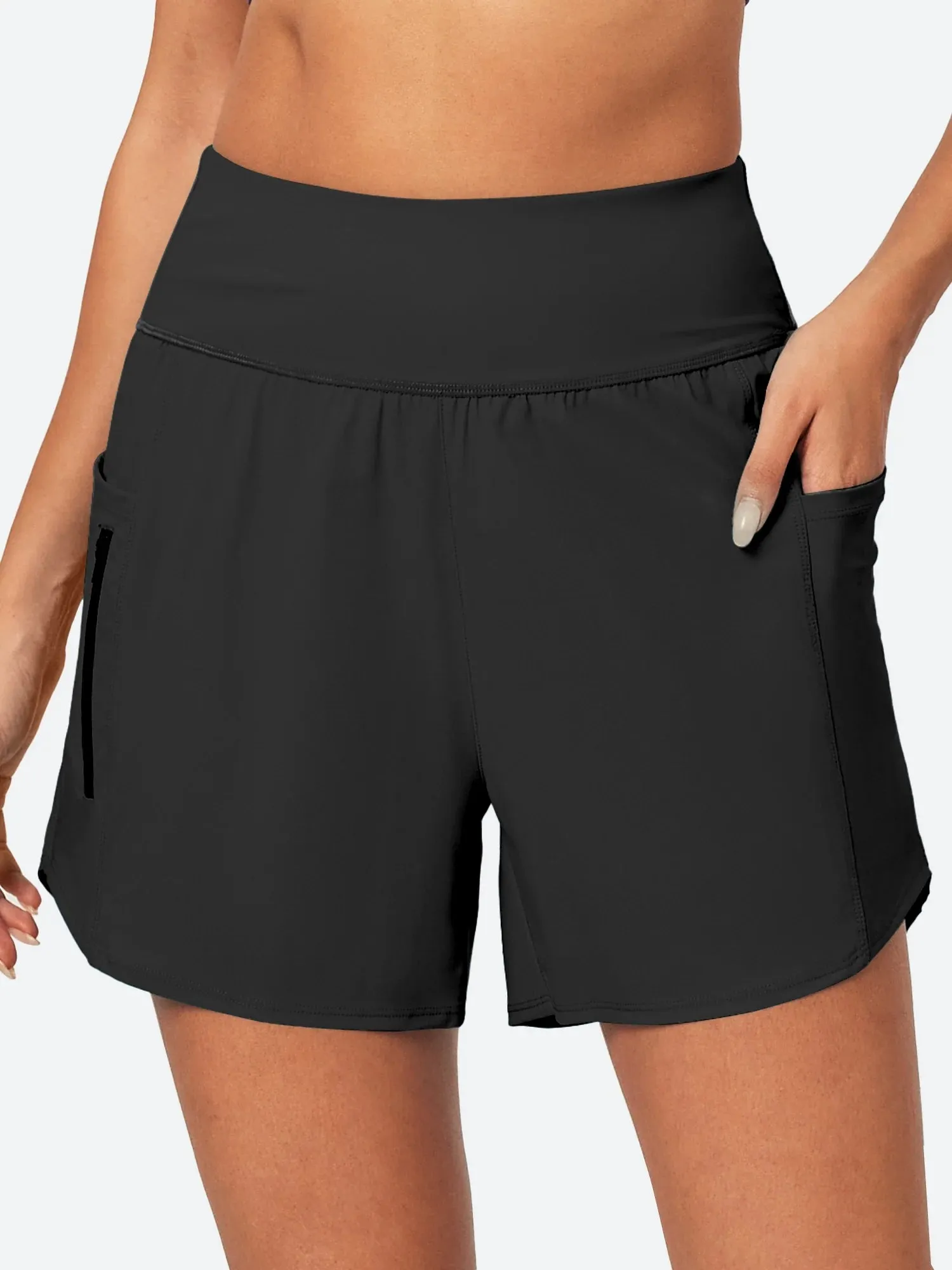 IUGA 5'' High Waisted Quick Dry UPF 50  Swim Board Shorts