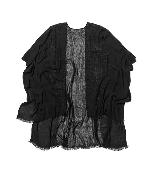 Local Beach Black Luxe Kimono Cover Up