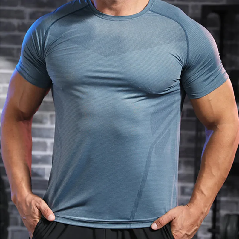Men's Comfortable Breathable Quick Dry Crew Neck Short Sleeve Top