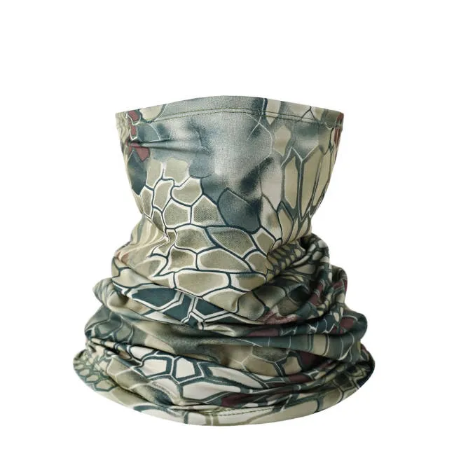 Misty Green Python Faceguard Anti Pollution Scarf Face Cover