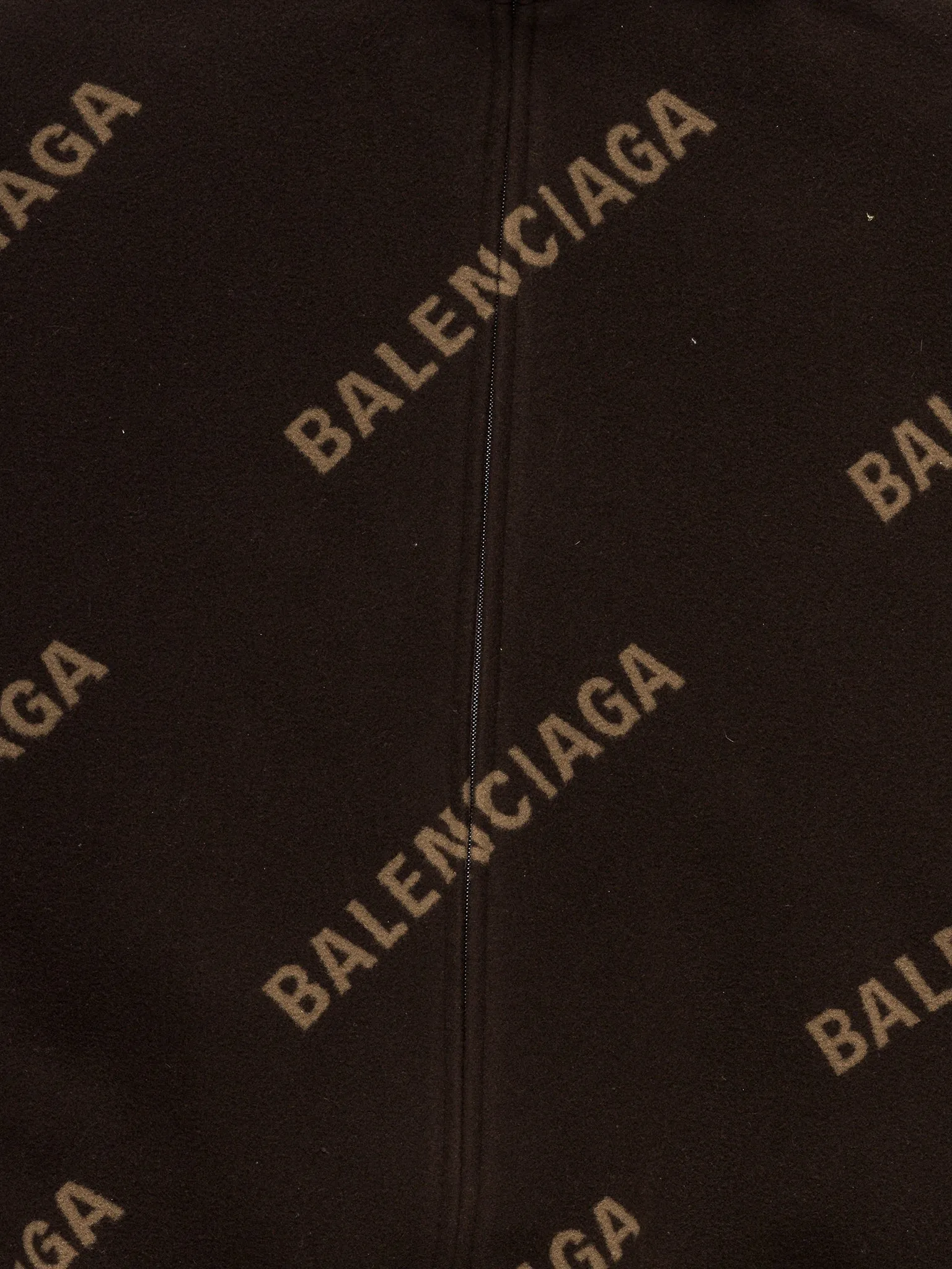 Oversized Logo Zip Fleece Jacket