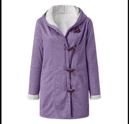 Ronja  Warme en Casual Fleece Jas met Capuchon voor Dames