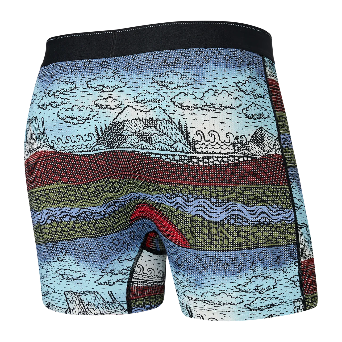 SAXX Quest Quick Dry Mesh Boxer Brief - Elements Multi - SXBB70F ELM