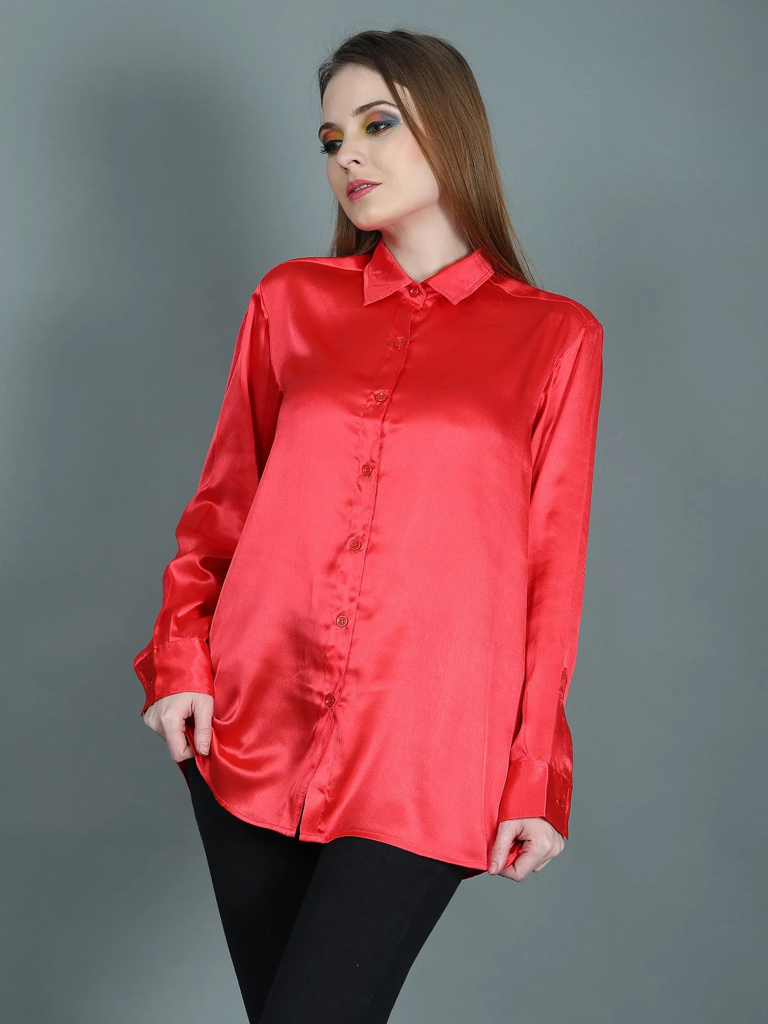 SKY LOVE SATIN SHIRT