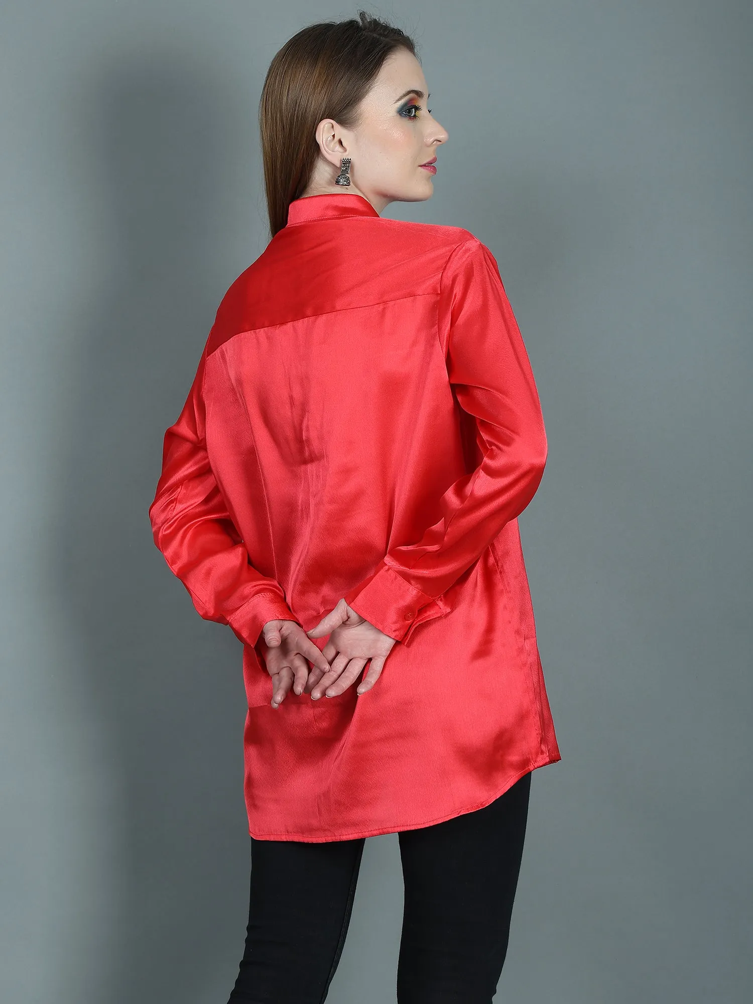SKY LOVE SATIN SHIRT