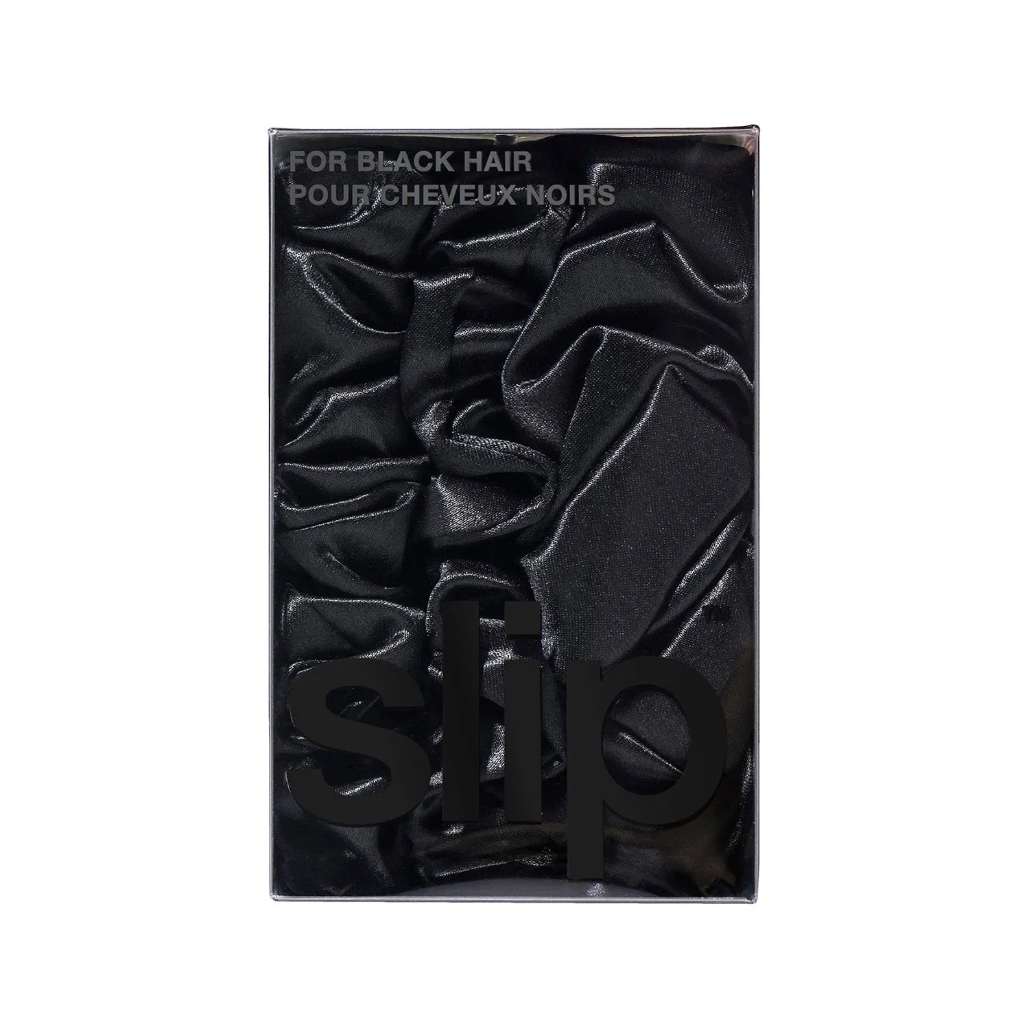Slip Midi/Large Scrunchies Set - Black