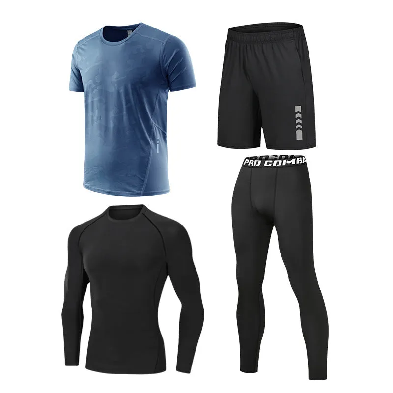 Stylish Elastic Professional Sports 4-piece Set A