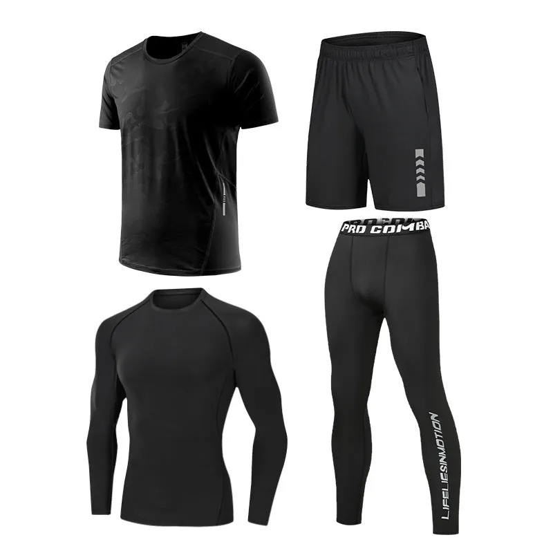 Stylish Elastic Professional Sports 4-piece Set A
