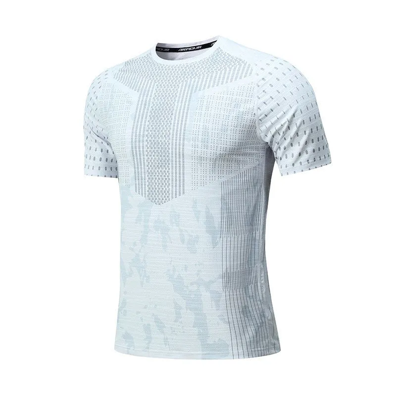 Stylish Ice-Silk Round Neck Lightweight Short-Sleeve T-Shirt