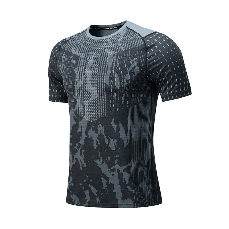 Stylish Ice-Silk Round Neck Lightweight Short-Sleeve T-Shirt