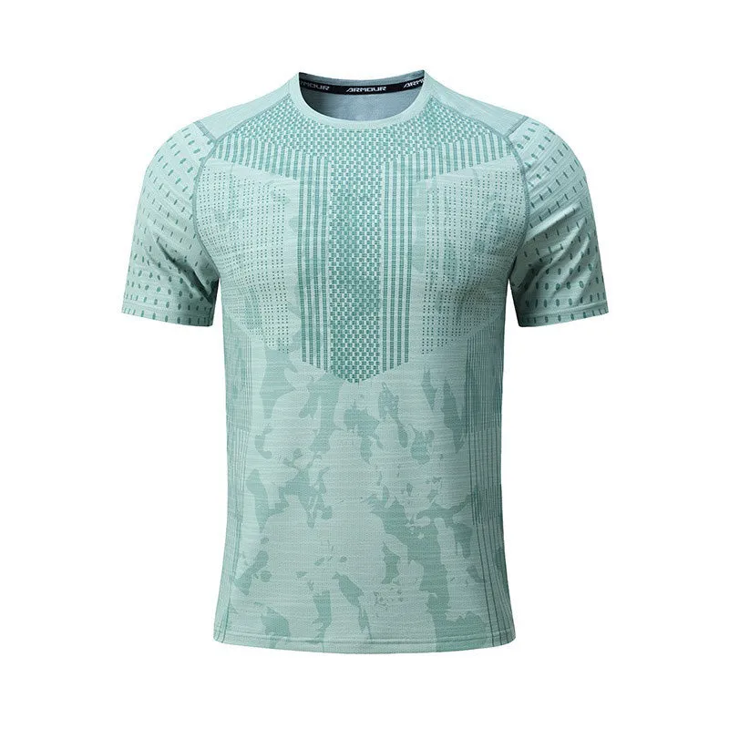 Stylish Ice-Silk Round Neck Lightweight Short-Sleeve T-Shirt